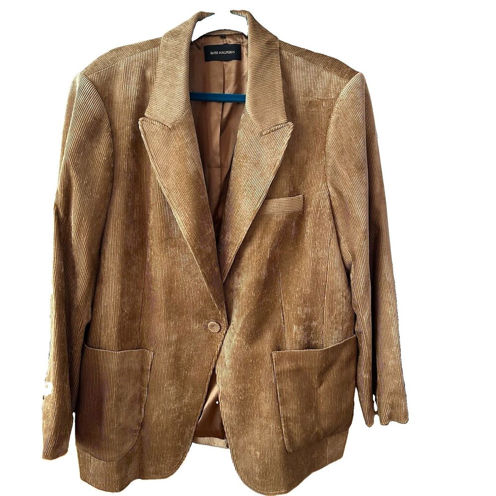 Kobi Halperin Montana Corduroy Blazer XXL Chestnut Tan $598 NWOT Tags Included